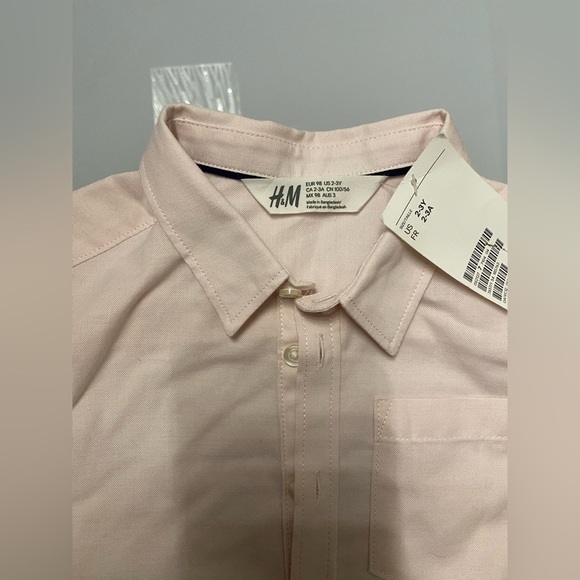 H&M Kids Pink Button-Up Shirt NWT size 2-3y - Picture 4 of 5